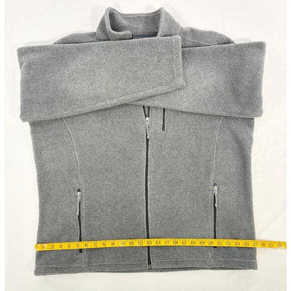 Vintage Gray Black LL Bean Classic Fleece Jacket Mens XL Tall Full Zip Outdoor - Picture 6 of 13